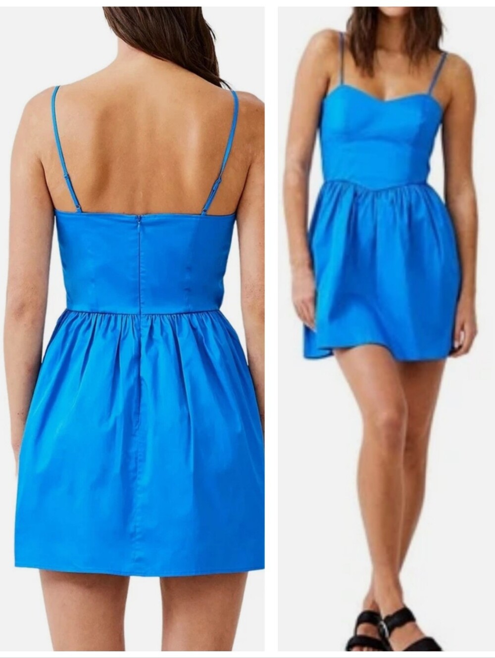 French Connection Florida Strappy Flared Sundress NWT Lined Summer Vacay Beachy